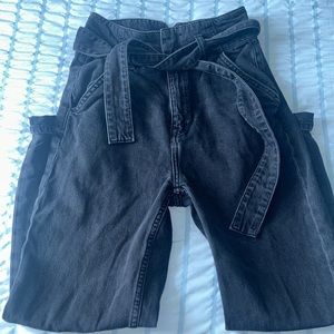 ✨✨High waisted black denim trousers✨✨